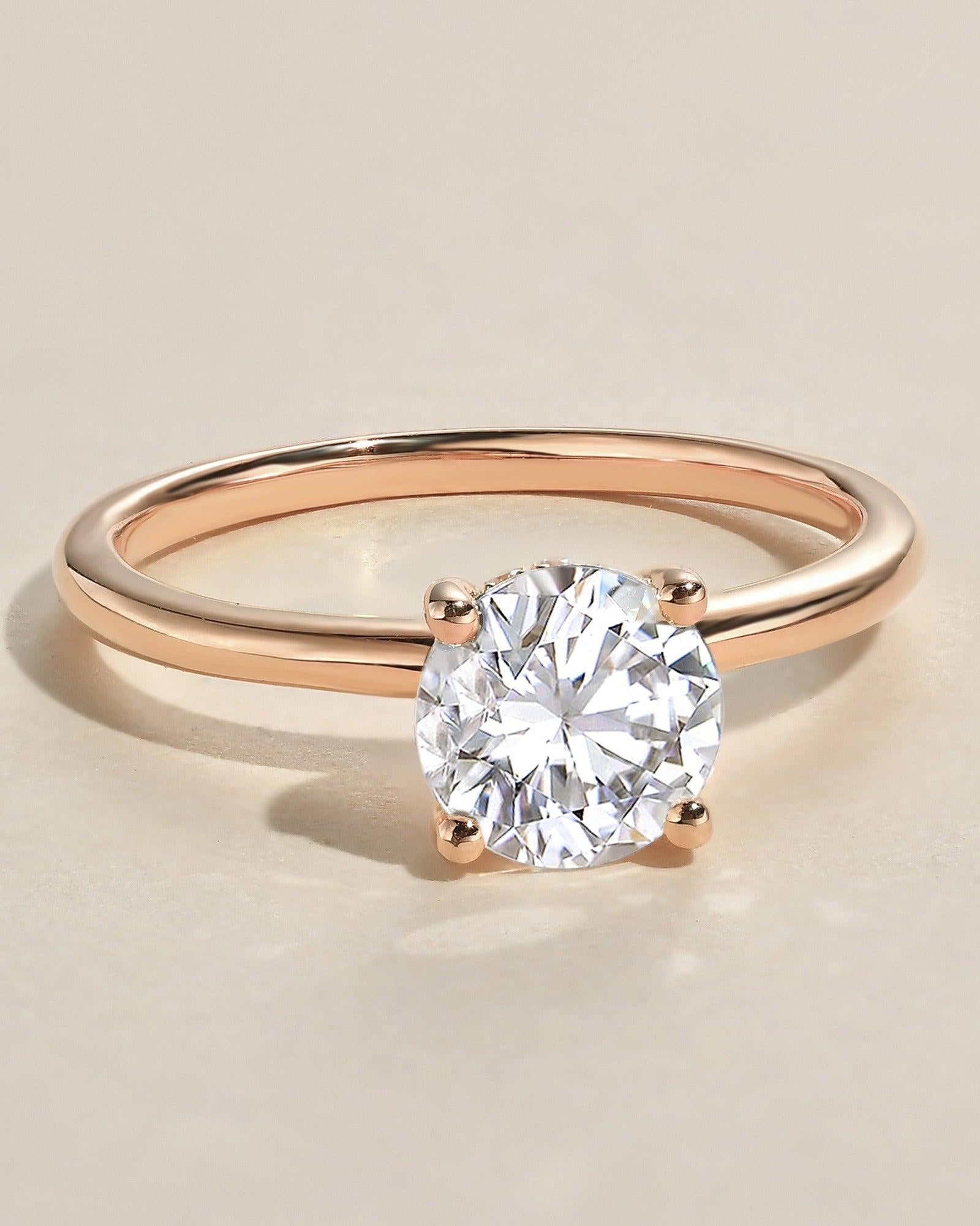 2.0ct Round Cut Moissanite Classic Solitaire Ring - Felicegals 丨Wedding ring 丨Fashion ring 丨Diamond ring 丨Gemstone ring