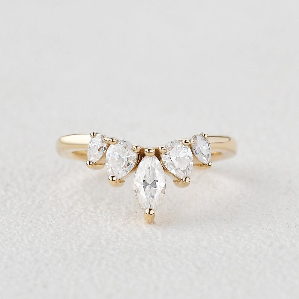 Pear Shaped Moissanite Wedding Ring - Felicegals