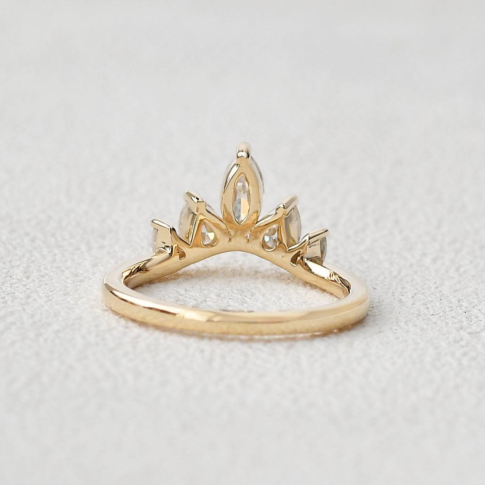 Pear Shaped Moissanite Wedding Ring - Felicegals