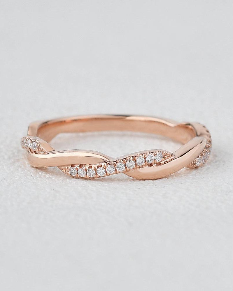Colorless Infinity Moissanite Wedding Band - Felicegals