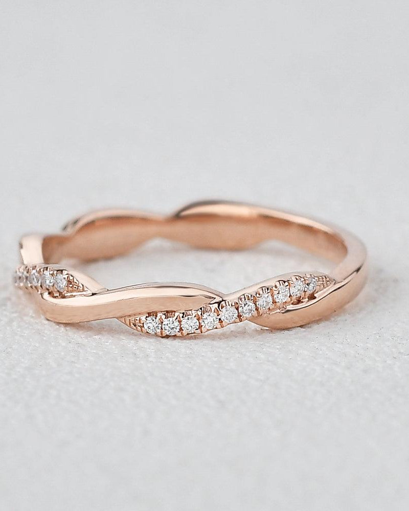 Colorless Infinity Moissanite Wedding Band - Felicegals