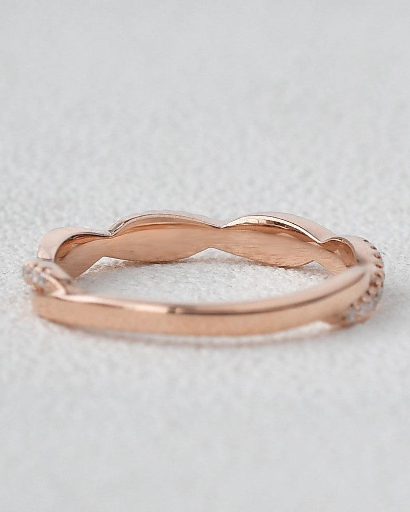 Colorless Infinity Moissanite Wedding Band - Felicegals