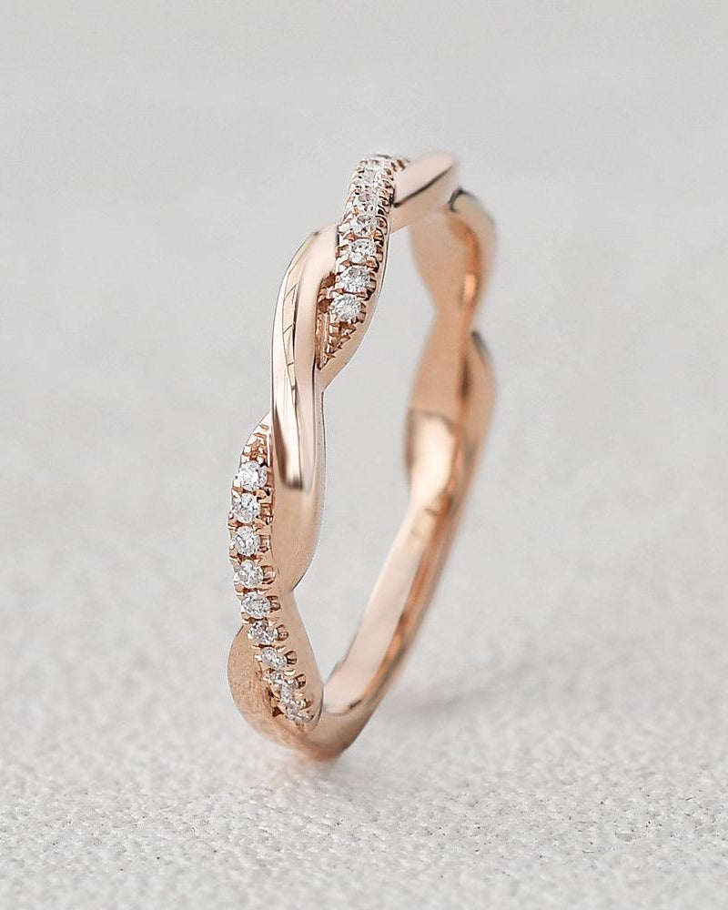 Colorless Infinity Moissanite Wedding Band - Felicegals