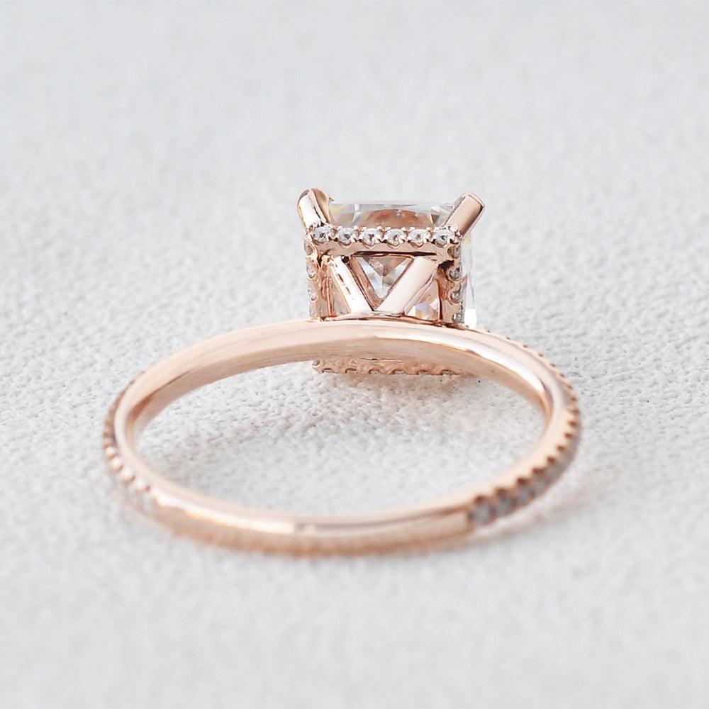 Princess Cut Moissanite Engagement Ring - Felicegals