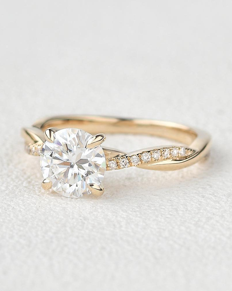 1ct Moissanite Classic 4 Prongs Bridal Ring - Felicegals