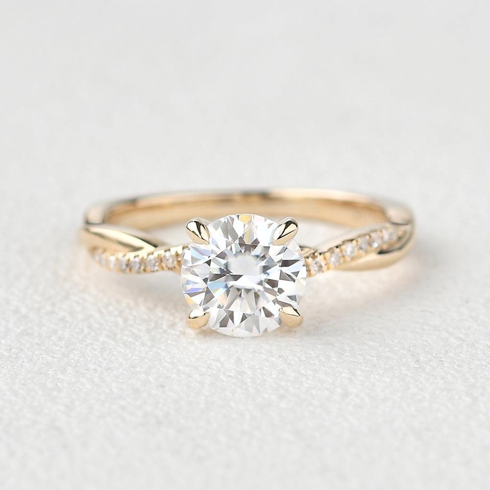 1ct Moissanite Classic 4 Prongs Bridal Ring - Felicegals