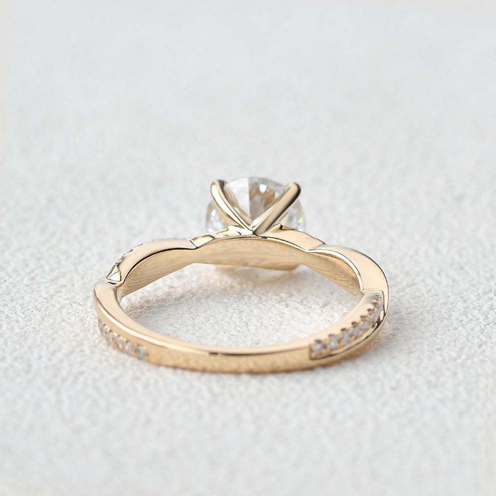 1ct Moissanite Classic 4 Prongs Bridal Ring - Felicegals