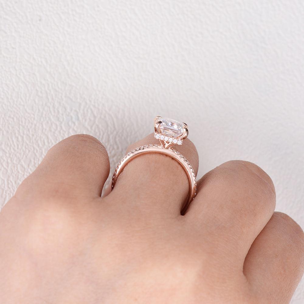 Princess Cut Moissanite Engagement Ring - Felicegals