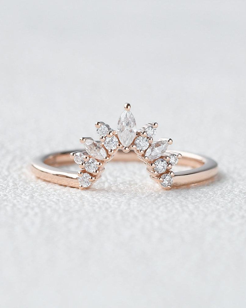 Moissanite Stacking Rose Gold Ring - Felicegals