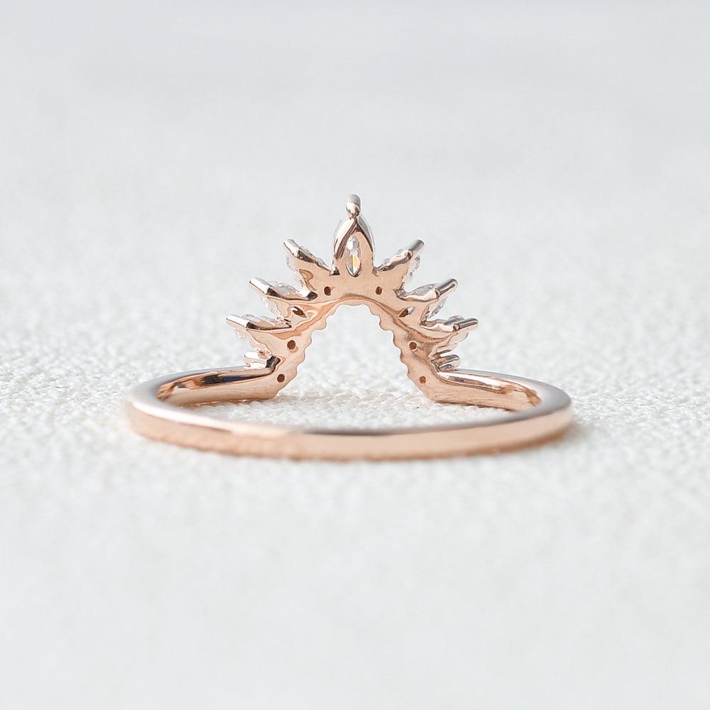Moissanite Stacking Rose Gold Ring - Felicegals