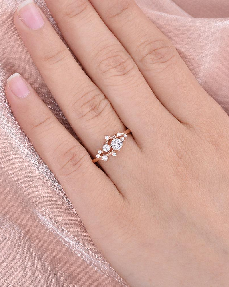 Moissanite White Gold Ring - Felicegals