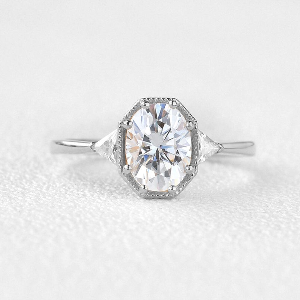 Geometric Moissanite Yellow Gold Vintage Ring - Felicegals