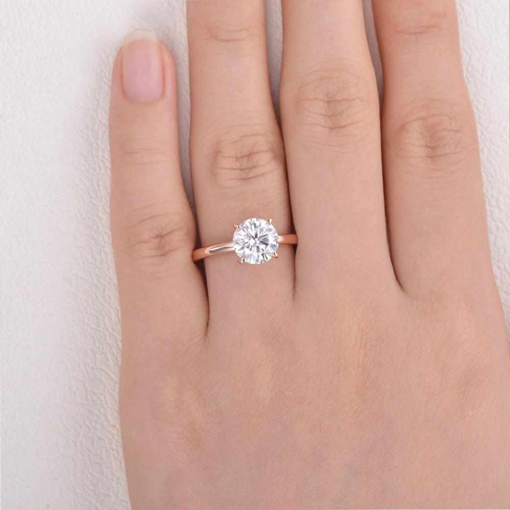 2CT Classic Four Prongs Solitaire Ring - Felicegals