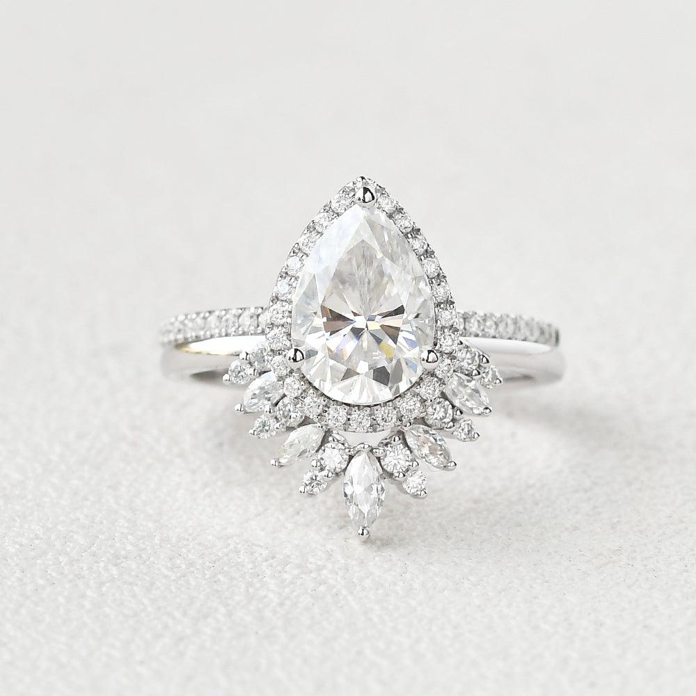 2ct Moissanite Inspired Ring Set 2pcs - Felicegals 丨Wedding ring 丨Fashion ring 丨Diamond ring 丨Gemstone ring--Felicegals