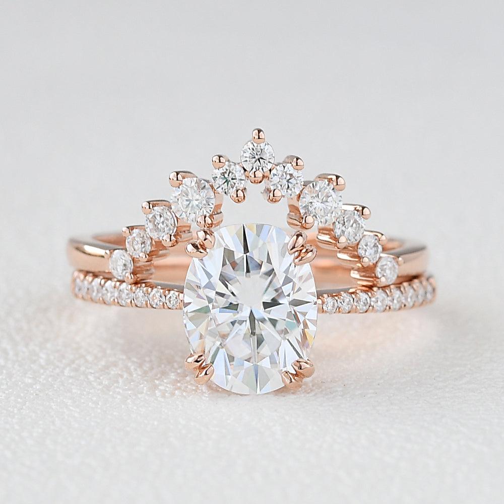 2pcs Moissanite Rose Gold Ring - Felicegals