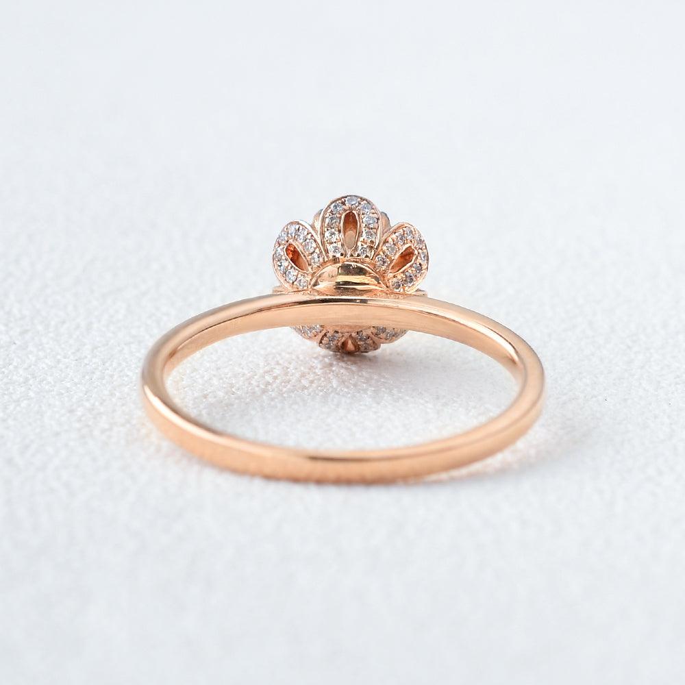 6mm Akoya Pearl Rose Gold Ring - Felicegals