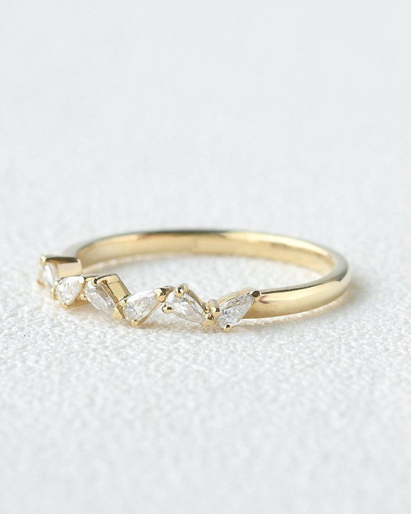 Moissanite Yellow Gold Ring - Felicegals