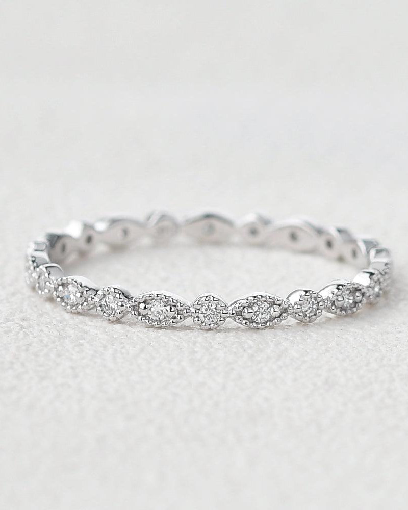 Minimalsit Moissanite White Gold Ring - Felicegals