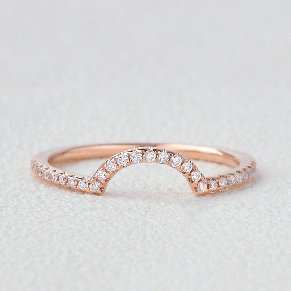 Minimalsit Moissanite Half Eternity Ring - Felicegals