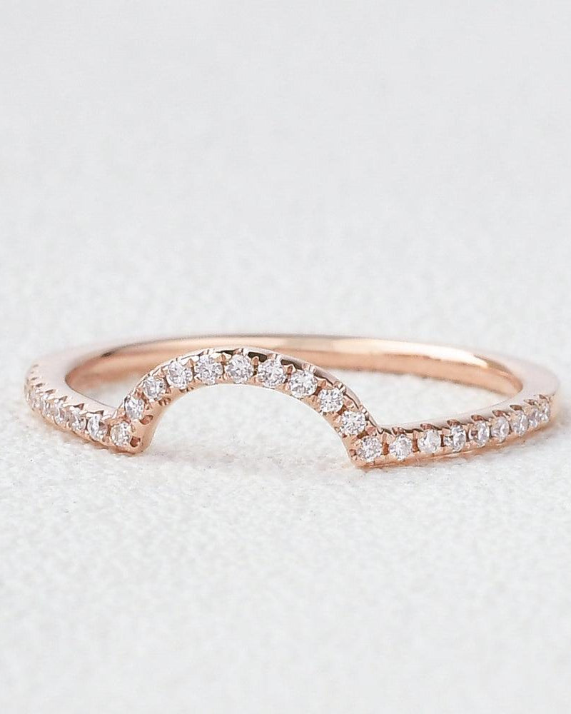 Minimalsit Moissanite Half Eternity Ring - Felicegals