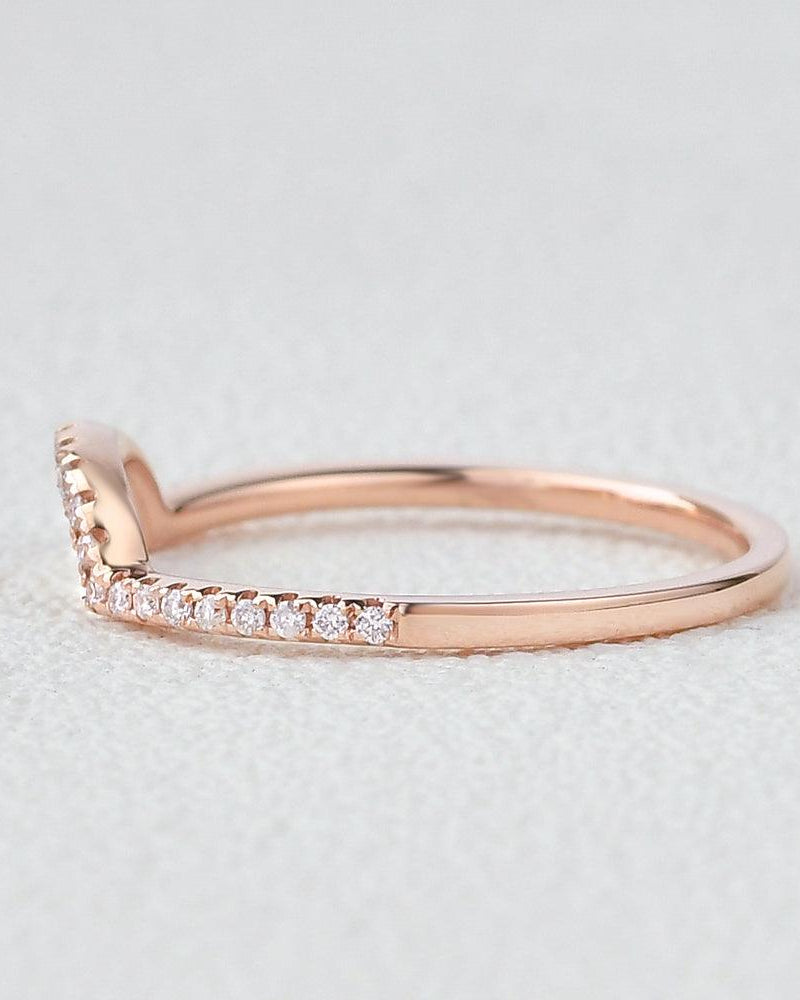 Minimalsit Moissanite Half Eternity Ring - Felicegals