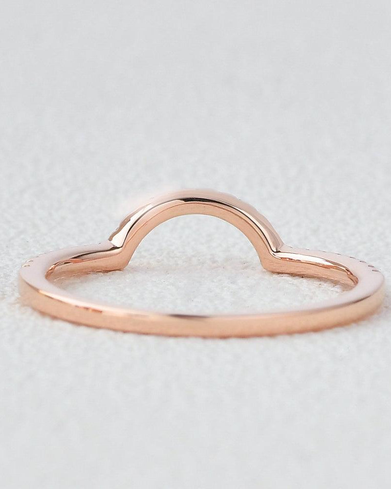 Minimalsit Moissanite Half Eternity Ring - Felicegals