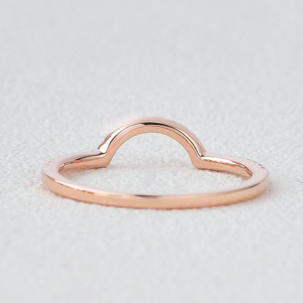 Minimalsit Moissanite Half Eternity Ring - Felicegals