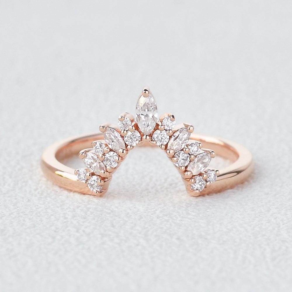Moissanite Stacking Rose Gold Ring - Felicegals
