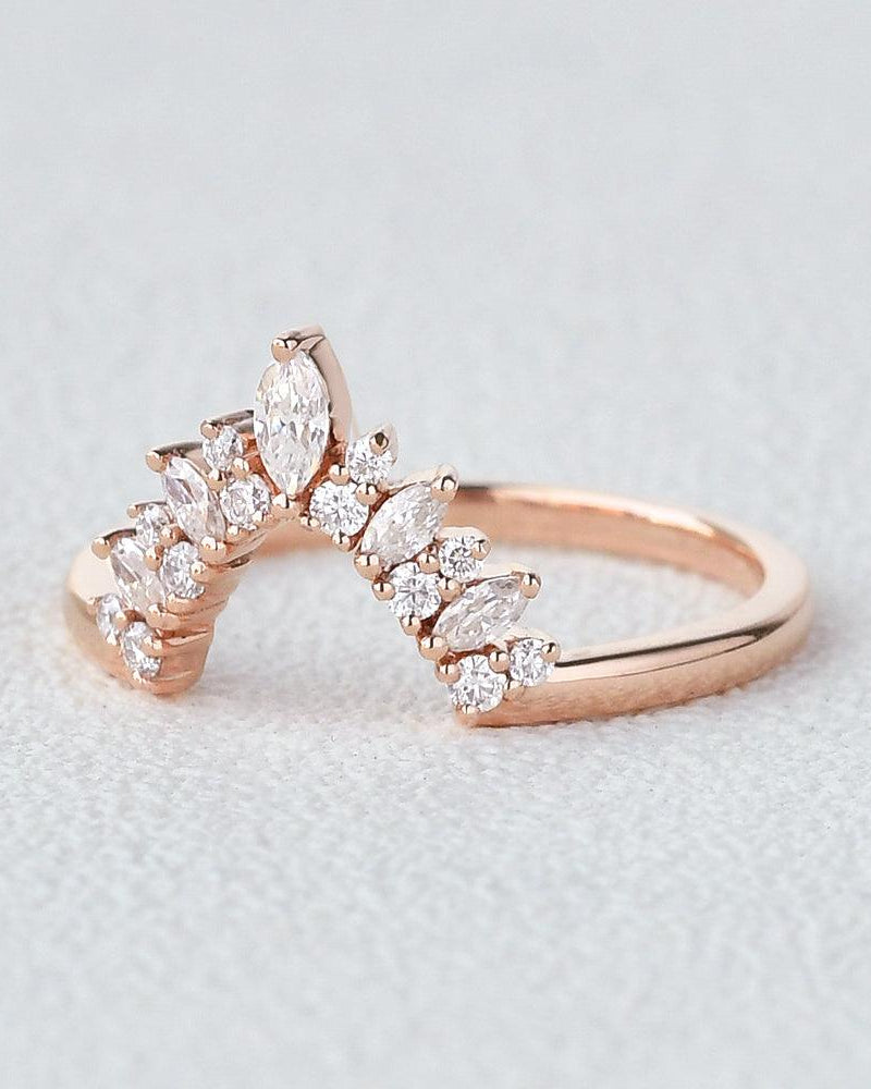 Moissanite Stacking Rose Gold Ring - Felicegals