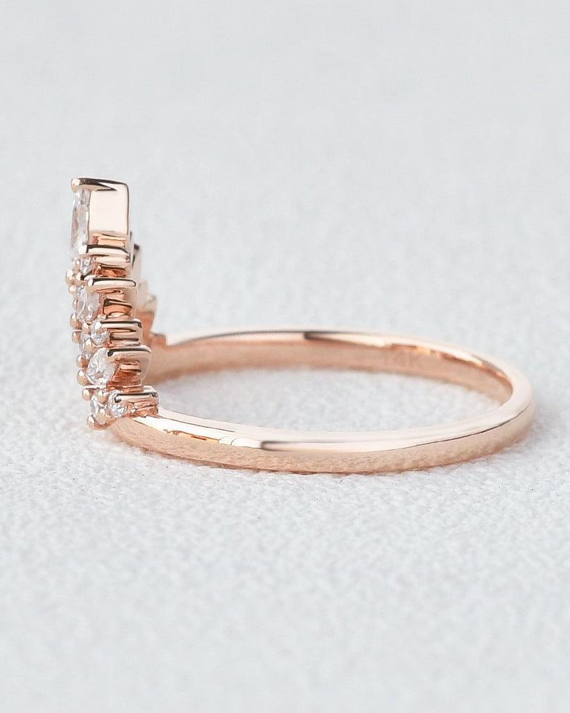 Moissanite Stacking Rose Gold Ring - Felicegals
