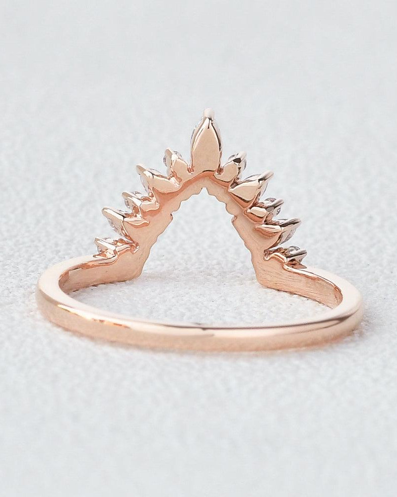 Moissanite Stacking Rose Gold Ring - Felicegals