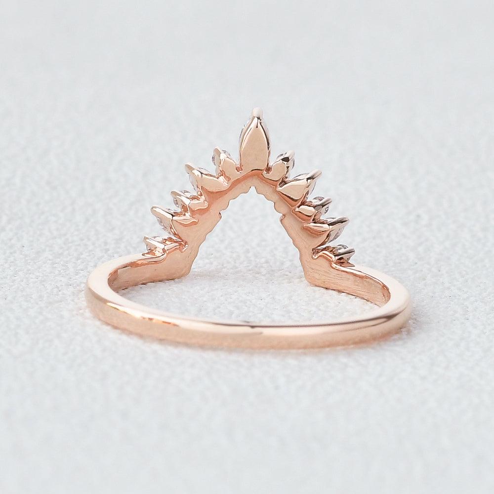 Moissanite Stacking Rose Gold Ring - Felicegals