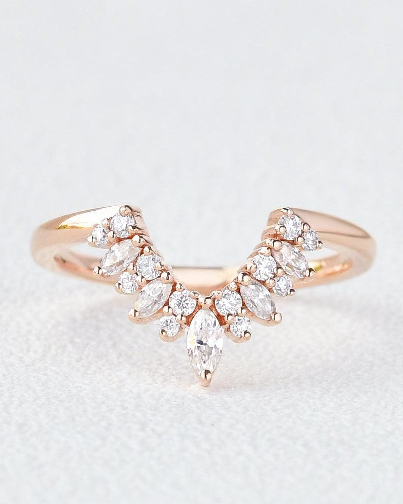 Moissanite Stacking Rose Gold Ring - Felicegals