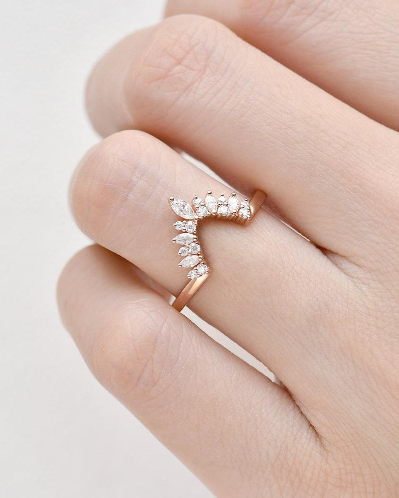 Moissanite Stacking Rose Gold Ring - Felicegals