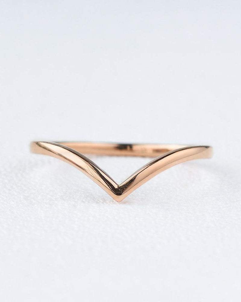 Minimalist Rose Gold Promise Ring - Felicegals