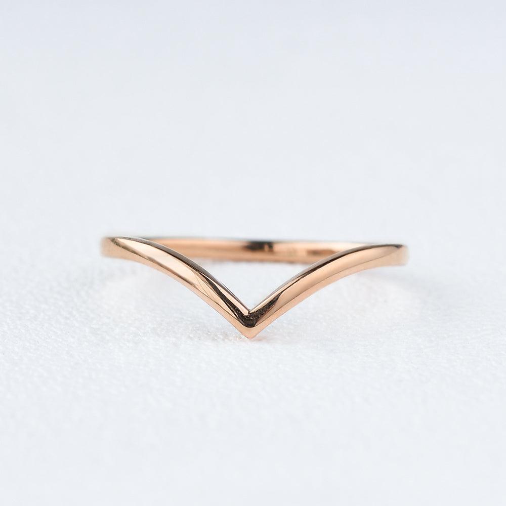 Minimalist Rose Gold Promise Ring - Felicegals