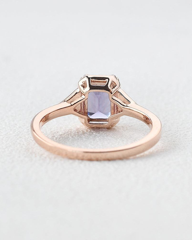 Amethyst Rose Gold Ring - Felicegals