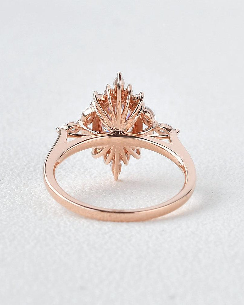 Moissanite Stacking Rose Gold Ring - Felicegals
