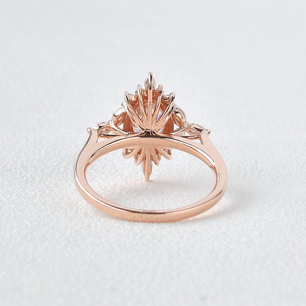 Moissanite Stacking Rose Gold Ring - Felicegals