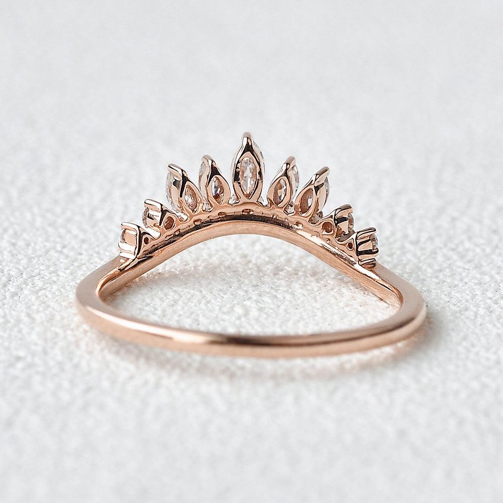 Moissanite Band Stacking Curved Ring - Felicegals