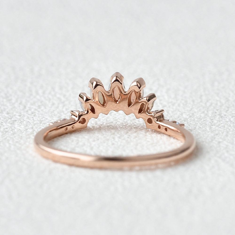 Natural Marquoise Opal Band Ring - Felicegals