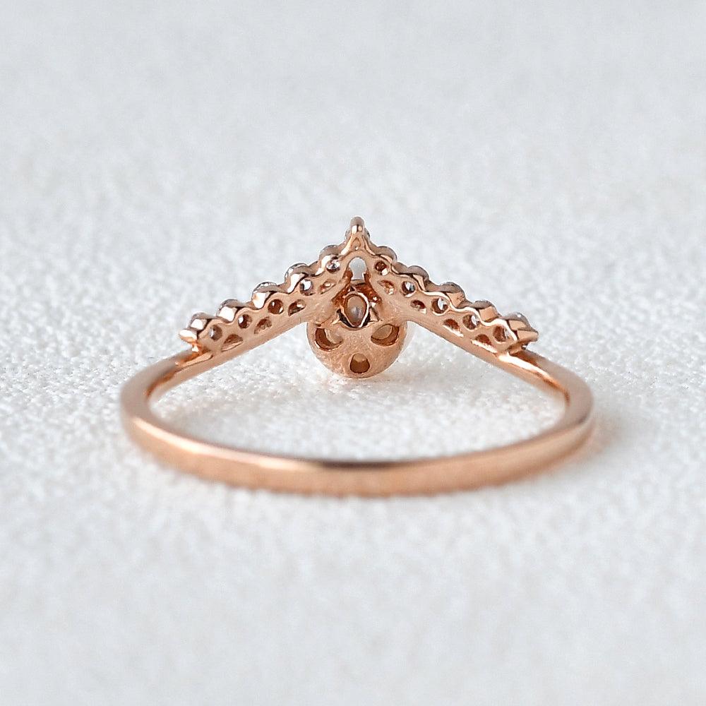 Pearl Vintage Cluster Rose Gold Ring - Felicegals
