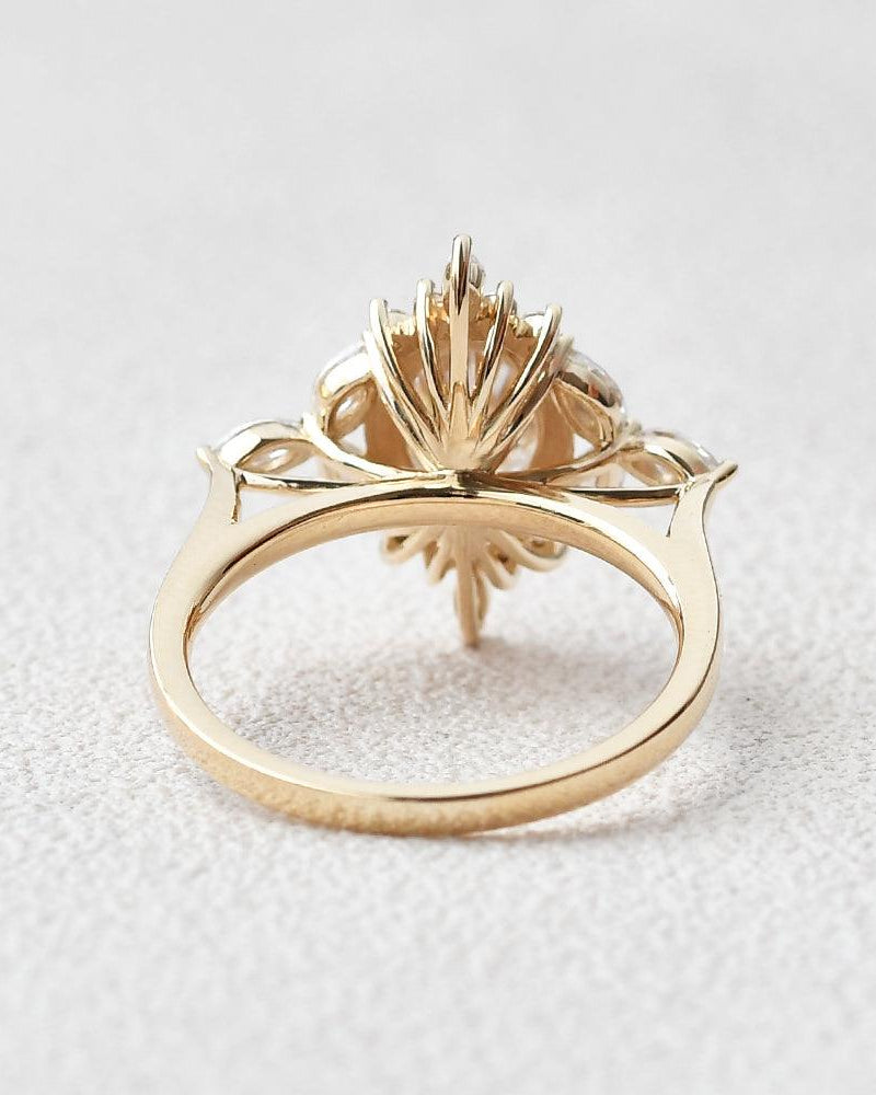 Moissanite Stacking Rose Gold Ring - Felicegals 丨Wedding ring 丨Fashion ring 丨Diamond ring 丨Gemstone ring--Felicegals