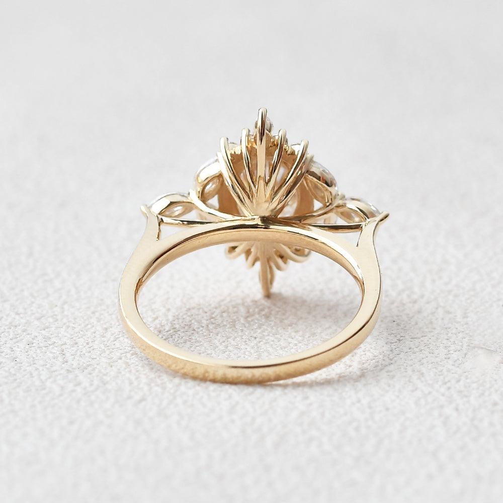 Moissanite Stacking Rose Gold Ring - Felicegals 丨Wedding ring 丨Fashion ring 丨Diamond ring 丨Gemstone ring--Felicegals