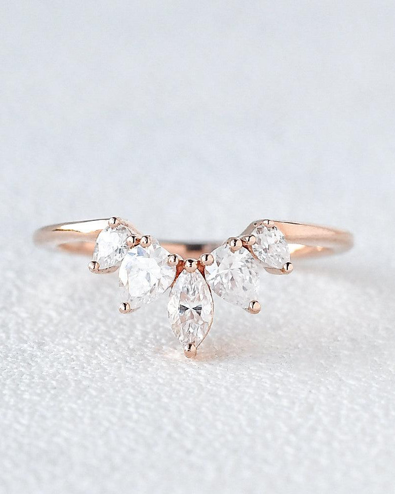 Pear Shaped Moissanite Wedding Ring - Felicegals