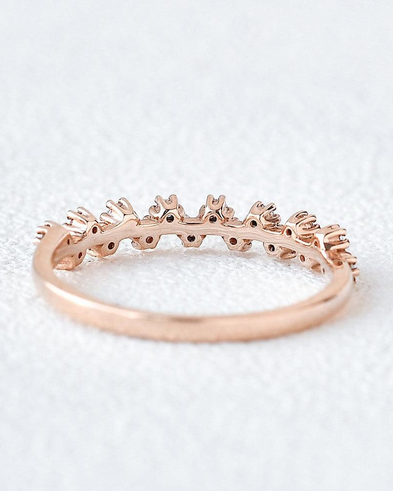 Moissanite Stacking Snowflake Ring - Felicegals