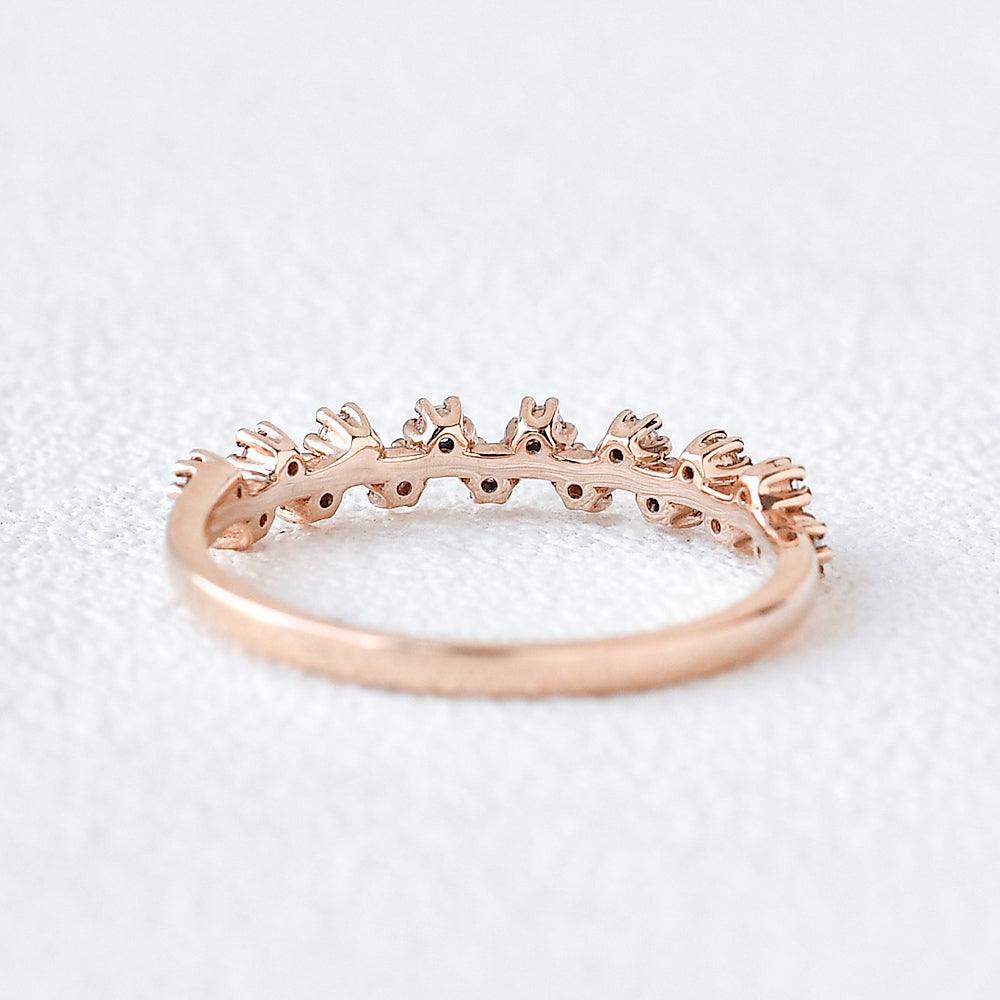 Moissanite Stacking Snowflake Ring - Felicegals
