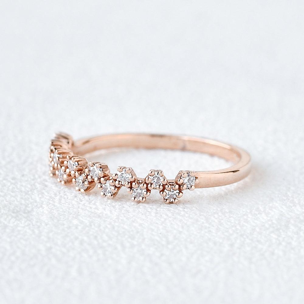 Moissanite Stacking Snowflake Ring - Felicegals