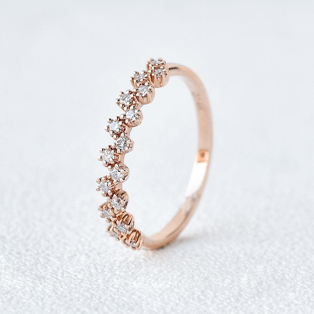 Moissanite Stacking Snowflake Ring - Felicegals