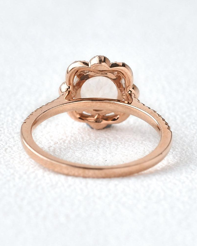 Peachy Morganite Rose Gold Ring - Felicegals